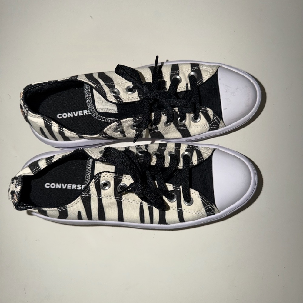 Converse Black and White Striped Sneakers